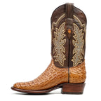 Rhodes Caiman Hornback Boots - Honey - Roper Toe