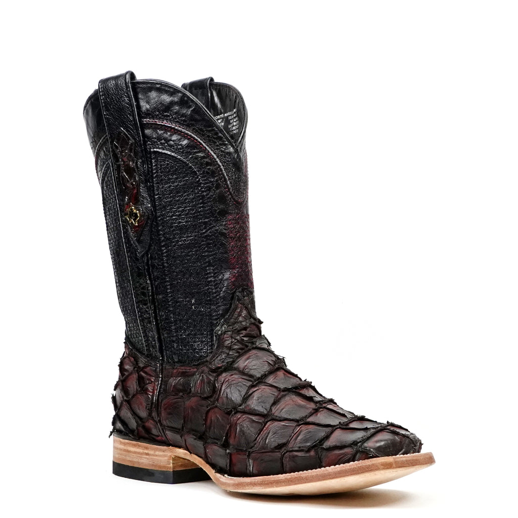 Botas Connor Pirarucu - Rojas - Punta Cuadrada (PZ60)