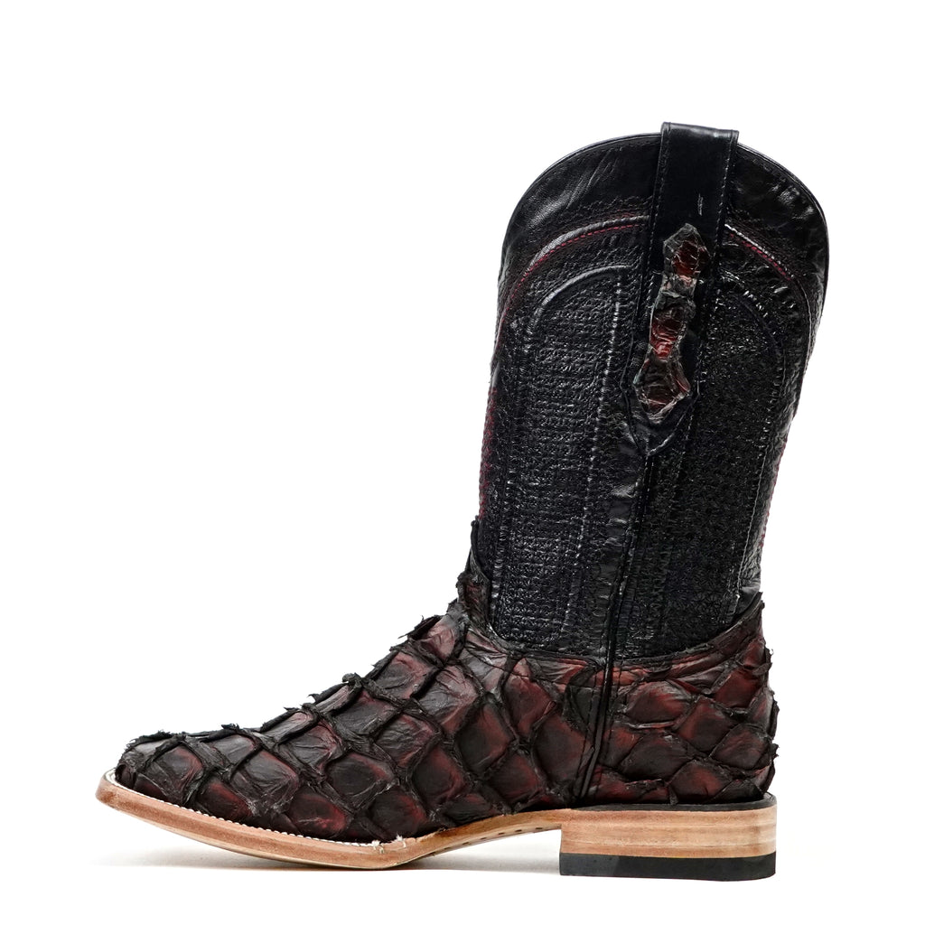 Botas Connor Pirarucu - Rojas - Punta Cuadrada (PZ60)