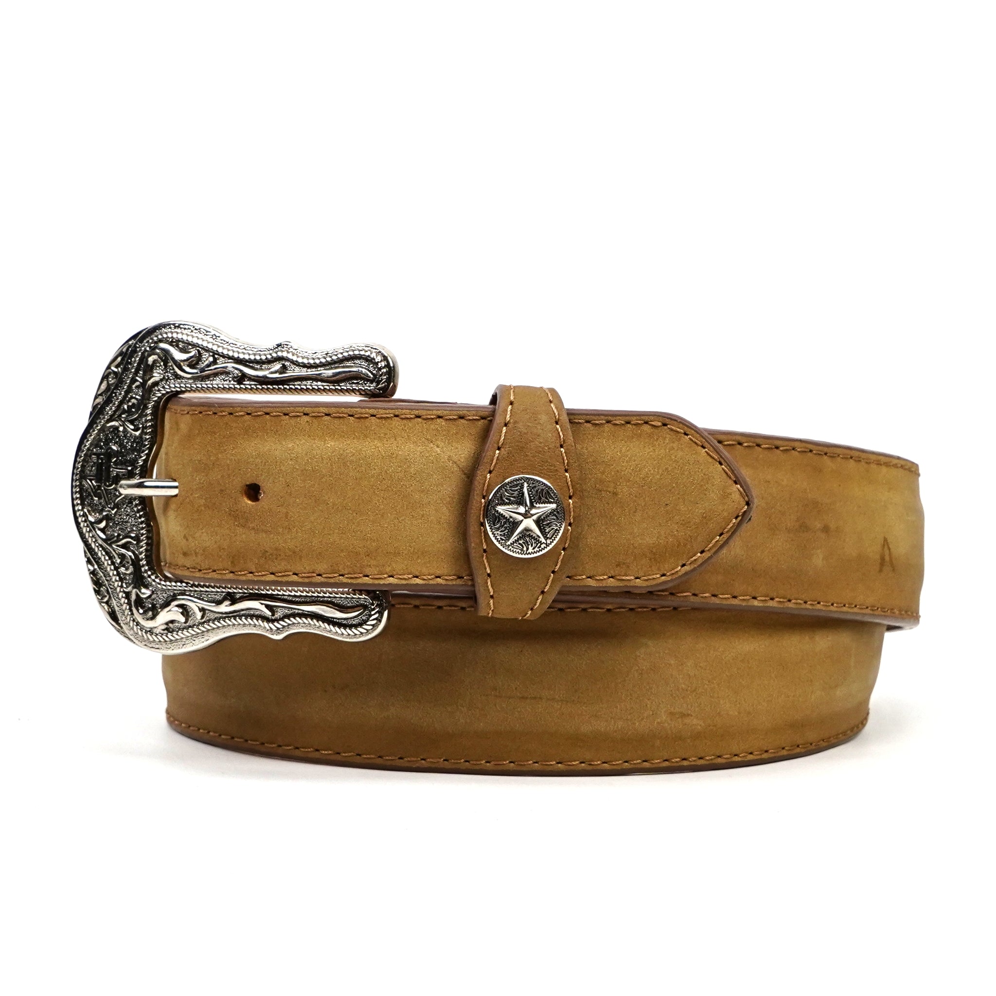 Cinturón de piel de vaca liso - Tan Loco (C-1901)