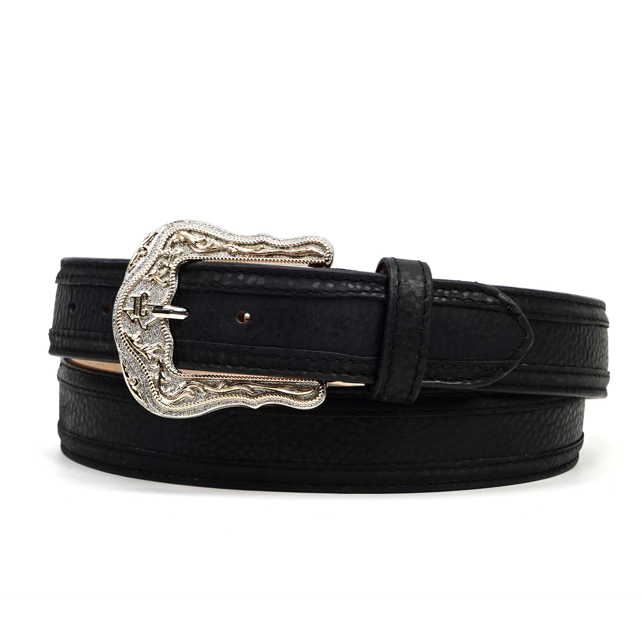 Cinturón de piel de vaca - Cheyenne Negro (C-V4601)