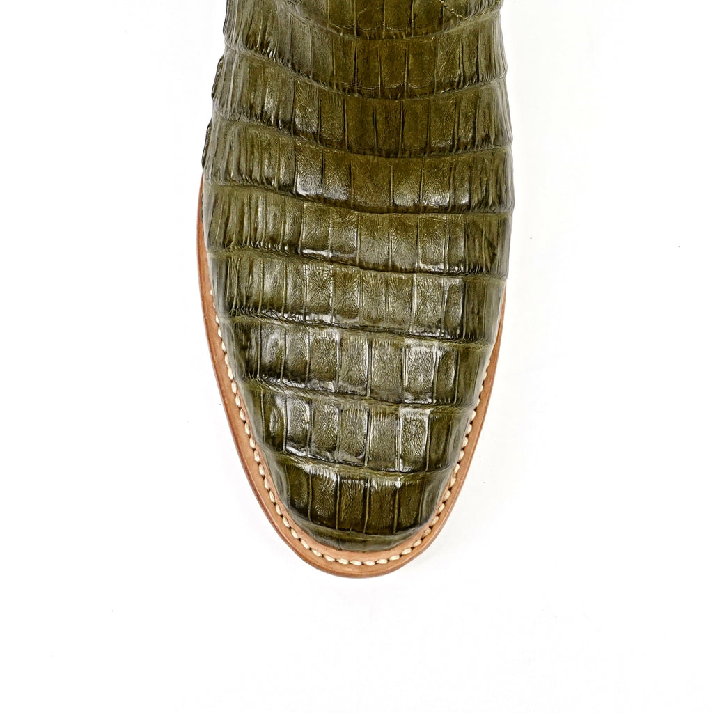 Ranger Caiman Belly Boots - Agave - Roper Toe