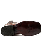 James Alligator Belly Boots - Cognac - Square Toe (LG10)