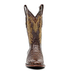 Rhodes Caiman Hornback Boots - Brown - Roper Toe