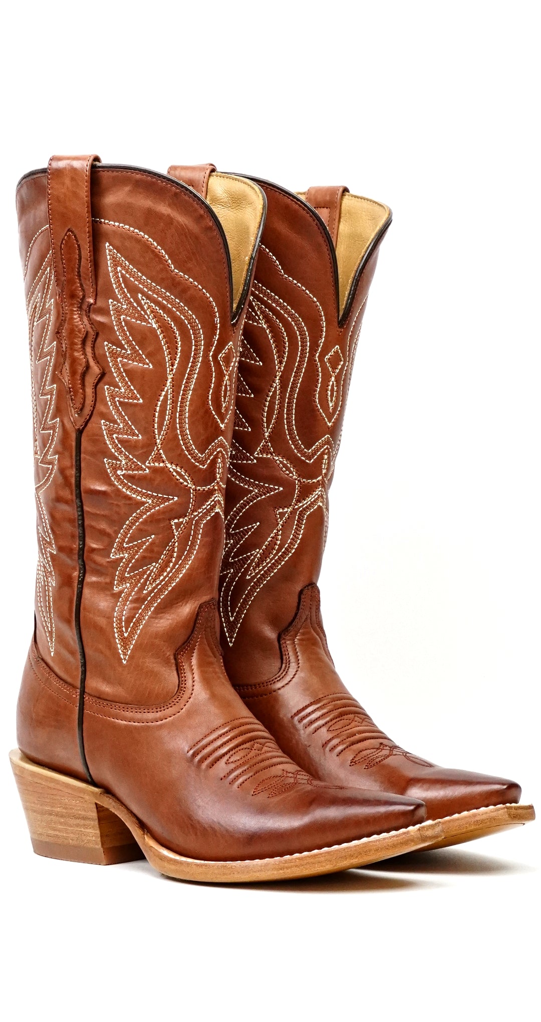 Miranda - Botas vaqueras Clayton Cognac - Caña media - Punta fina (E2011)