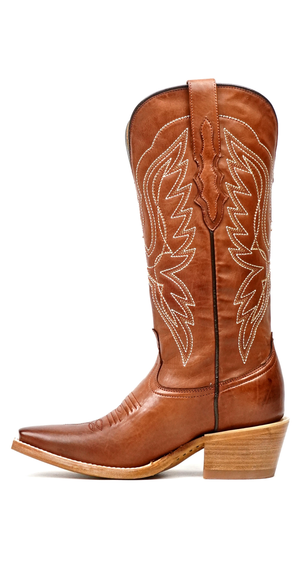 Miranda - Botas vaqueras Clayton Cognac - Caña media - Punta fina (E2011)
