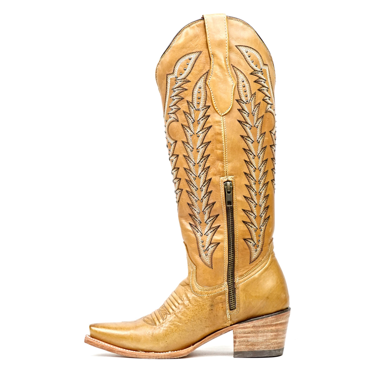 Botas de caña alta Alana Gold - Punta estrecha (E836)