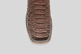 Jumbo Python Chocolate - Embossed Leather - Square Toe (E681-26)