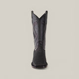 Exotic Python - Diamond - Matte Black - Square Toe