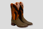 Ranger Caiman Hornback Boots - Olive - Square Toe