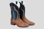 Braxton Python Boots - Tamarind - Square Toe