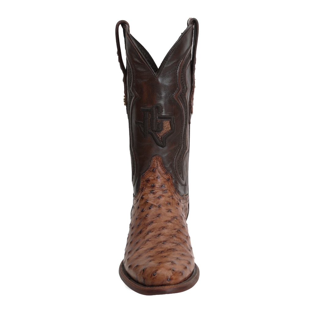 Botas Austin Ostrich - Tabaco - Punta Roper (AV201)