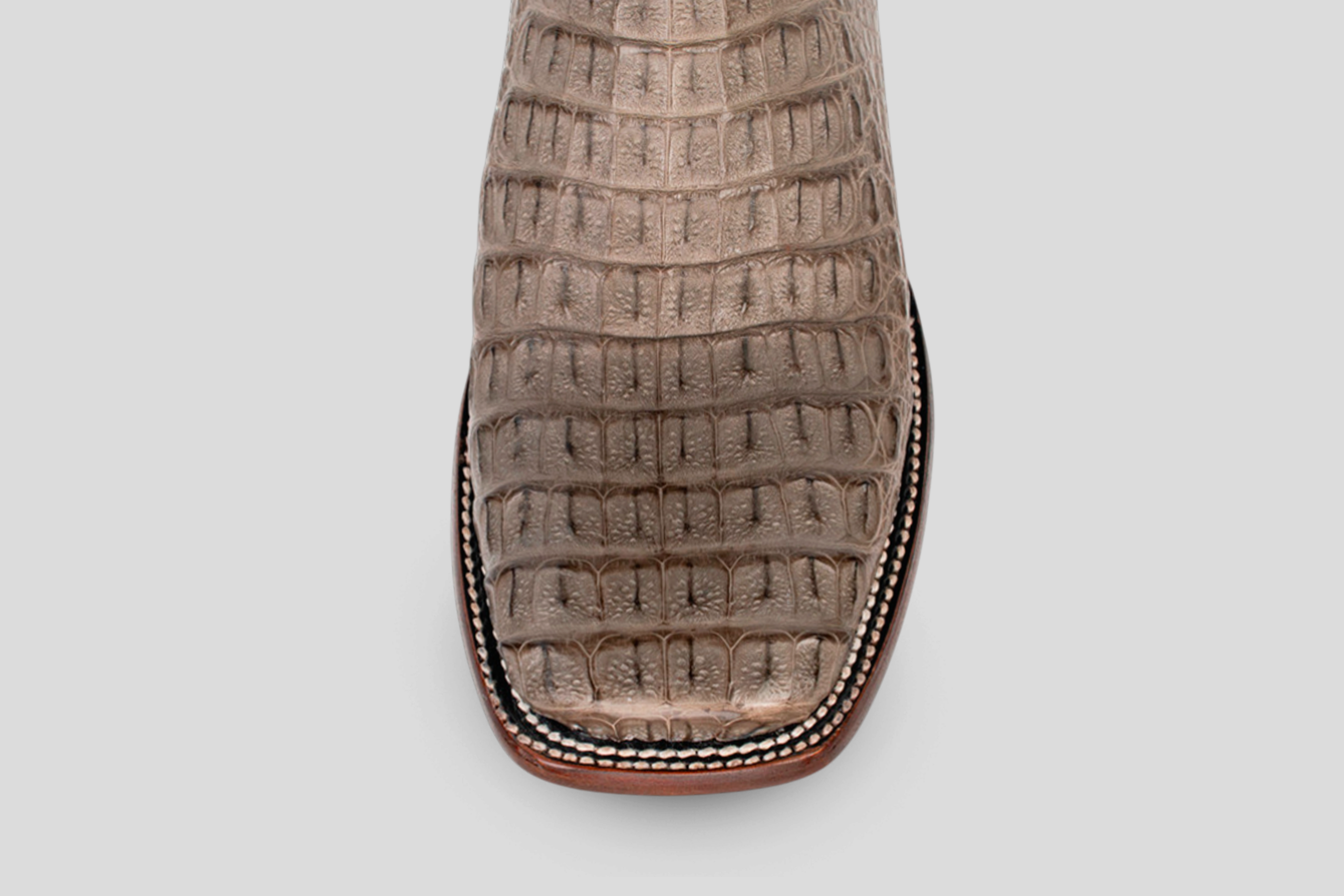 Ranger Caiman Hornback Boots - Gray - Square Toe