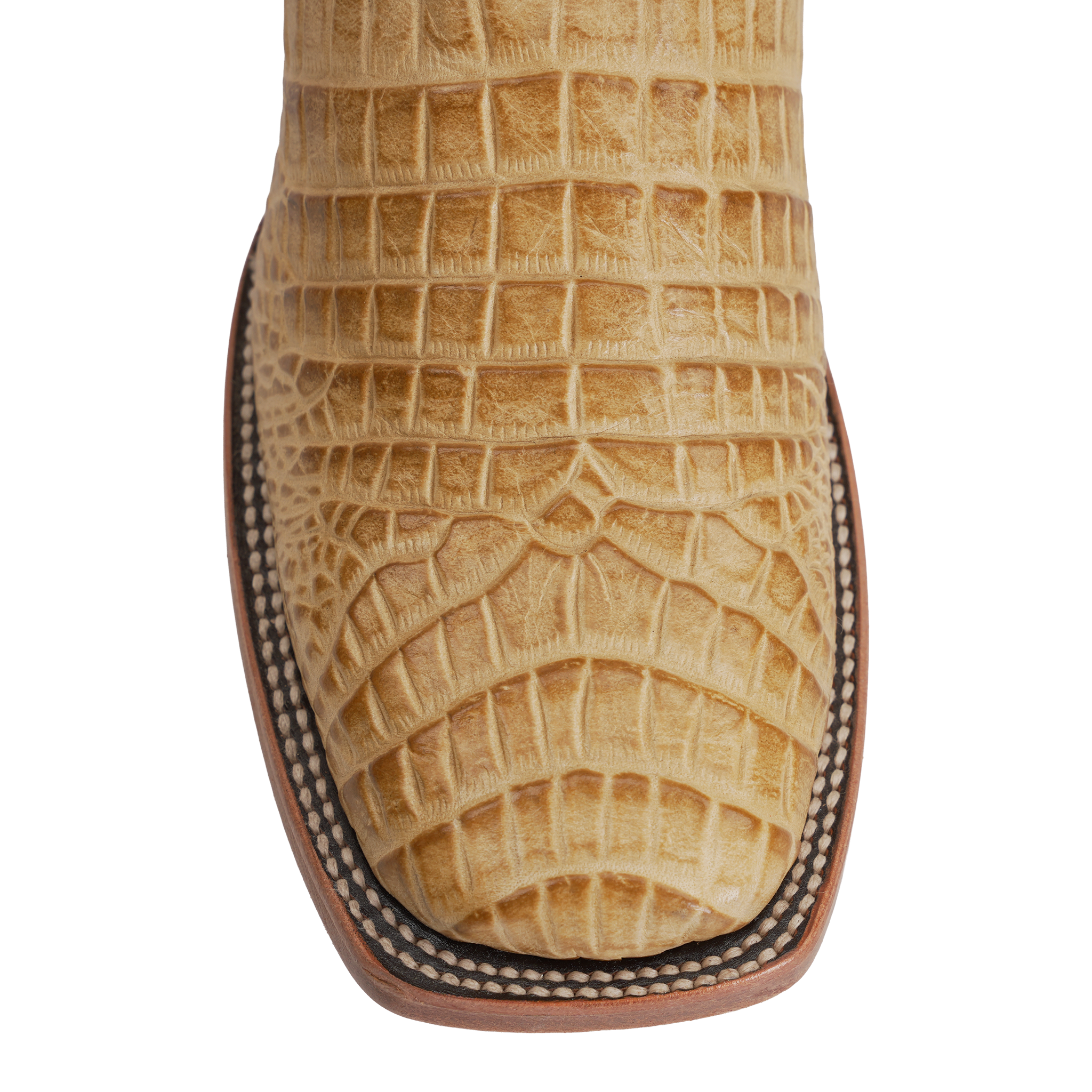 Botas Caimán Vientre Orix - Piel Repujada - Punta Cuadrada (E423)