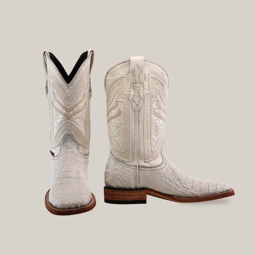 Rhodes HornBack - White - Square Toe