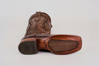 James Alligator Belly Boots - Brown - Square Toe (LG10)