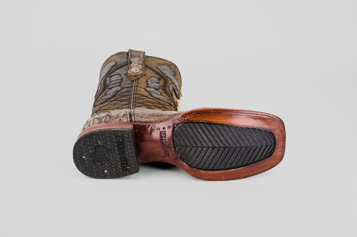 James - Gray - Square Toe (Alligator Head)