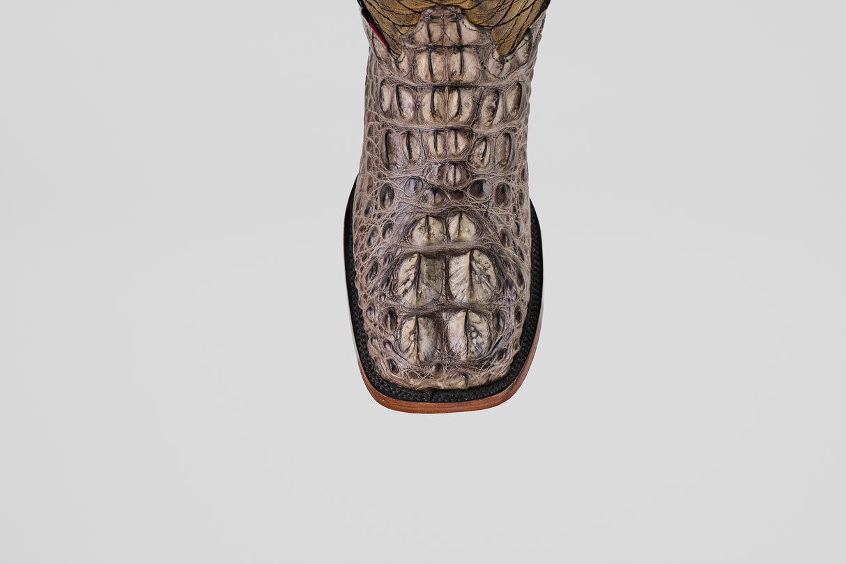 James - Gray - Square Toe (Alligator Head)