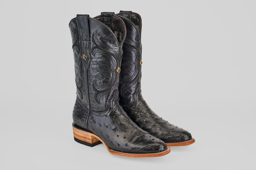 Austin - Black - Roper Toe