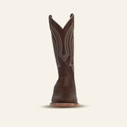 Lizard Cowboy Boots - Brown Embossed Leather - Square Toe (E949)