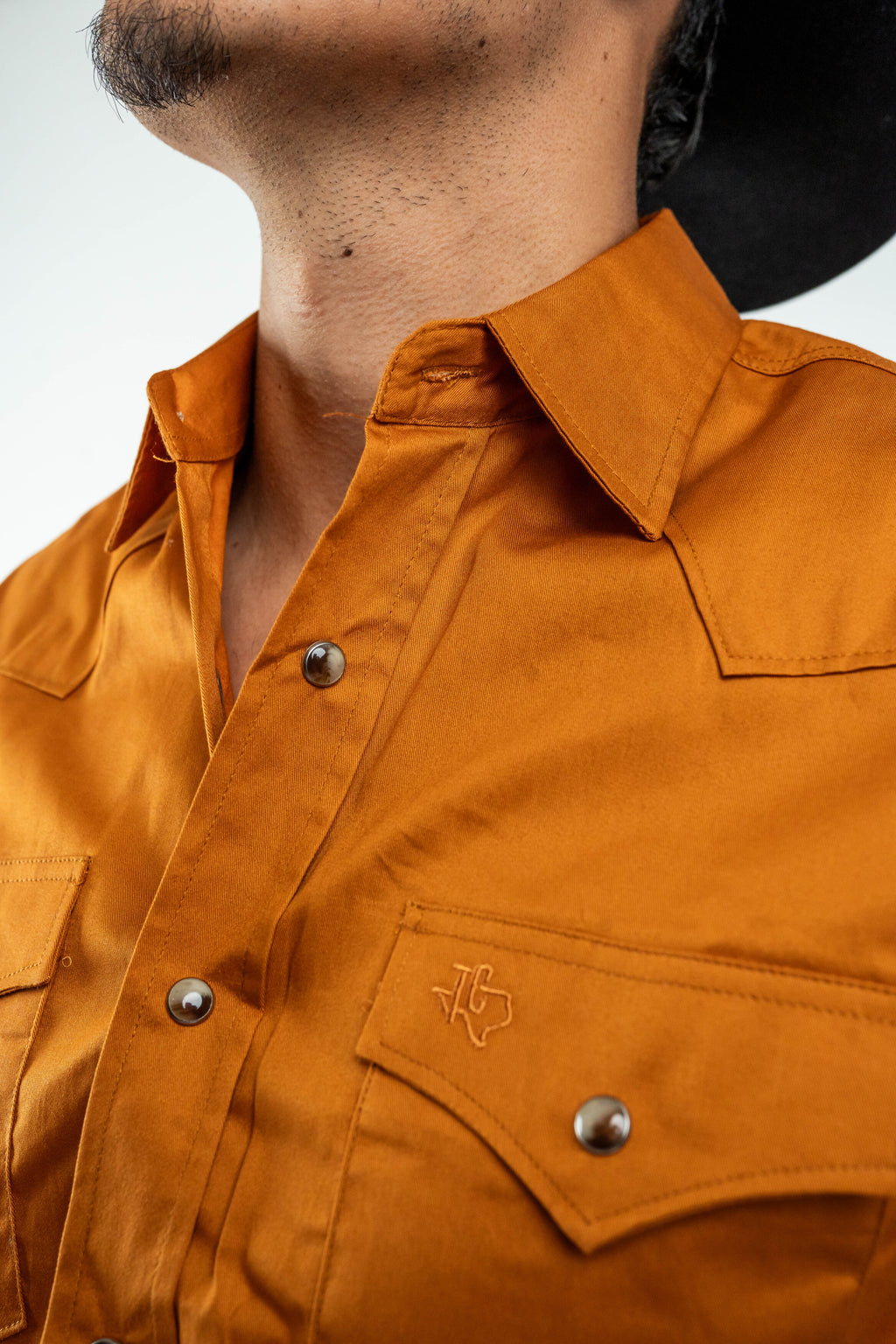 Texas Country - Solid Orange Button-Down Long-Sleeve Shirt (AC110L/T)