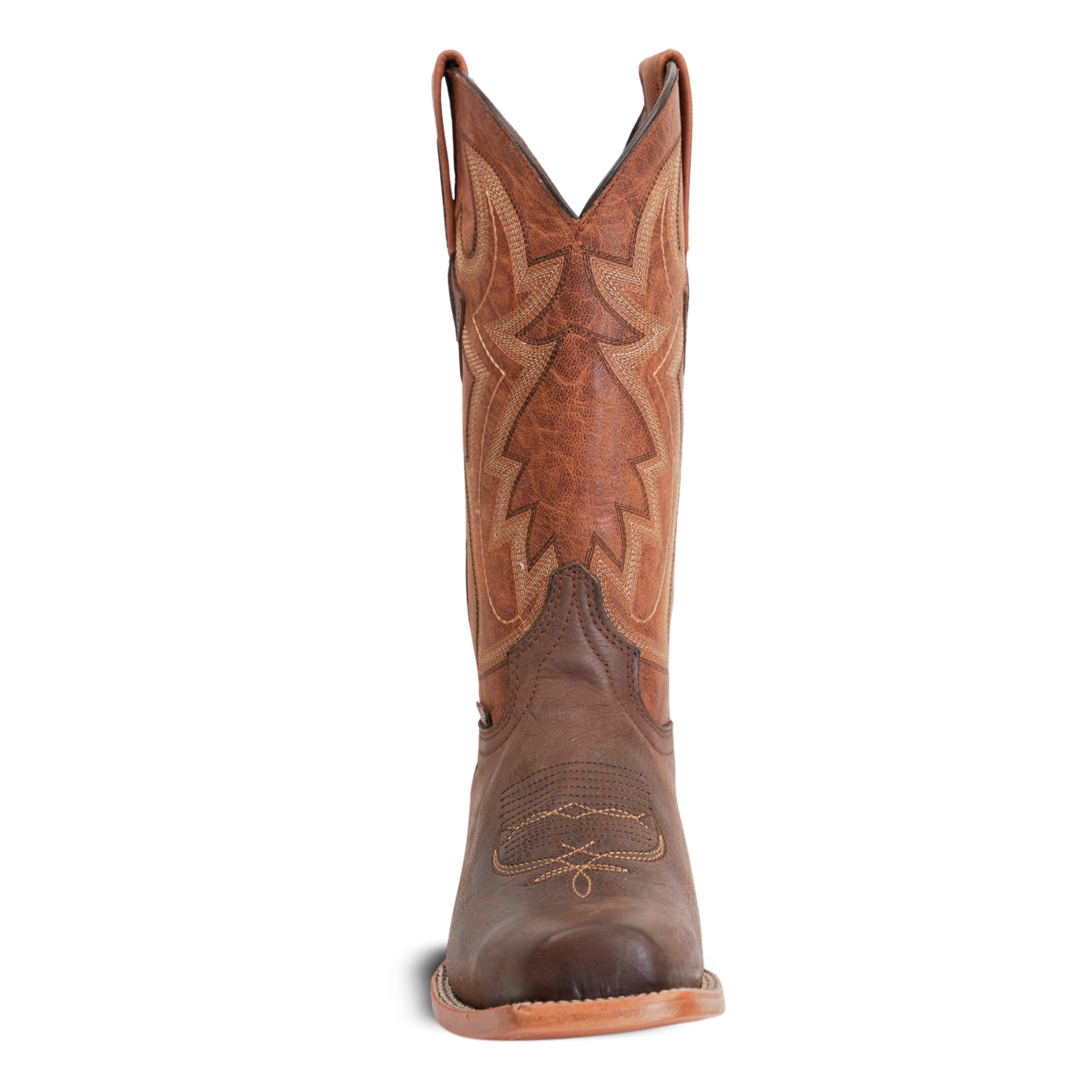 Botas vaqueras Fresno Chocolate - Punta cuadrada estrecha (E906)