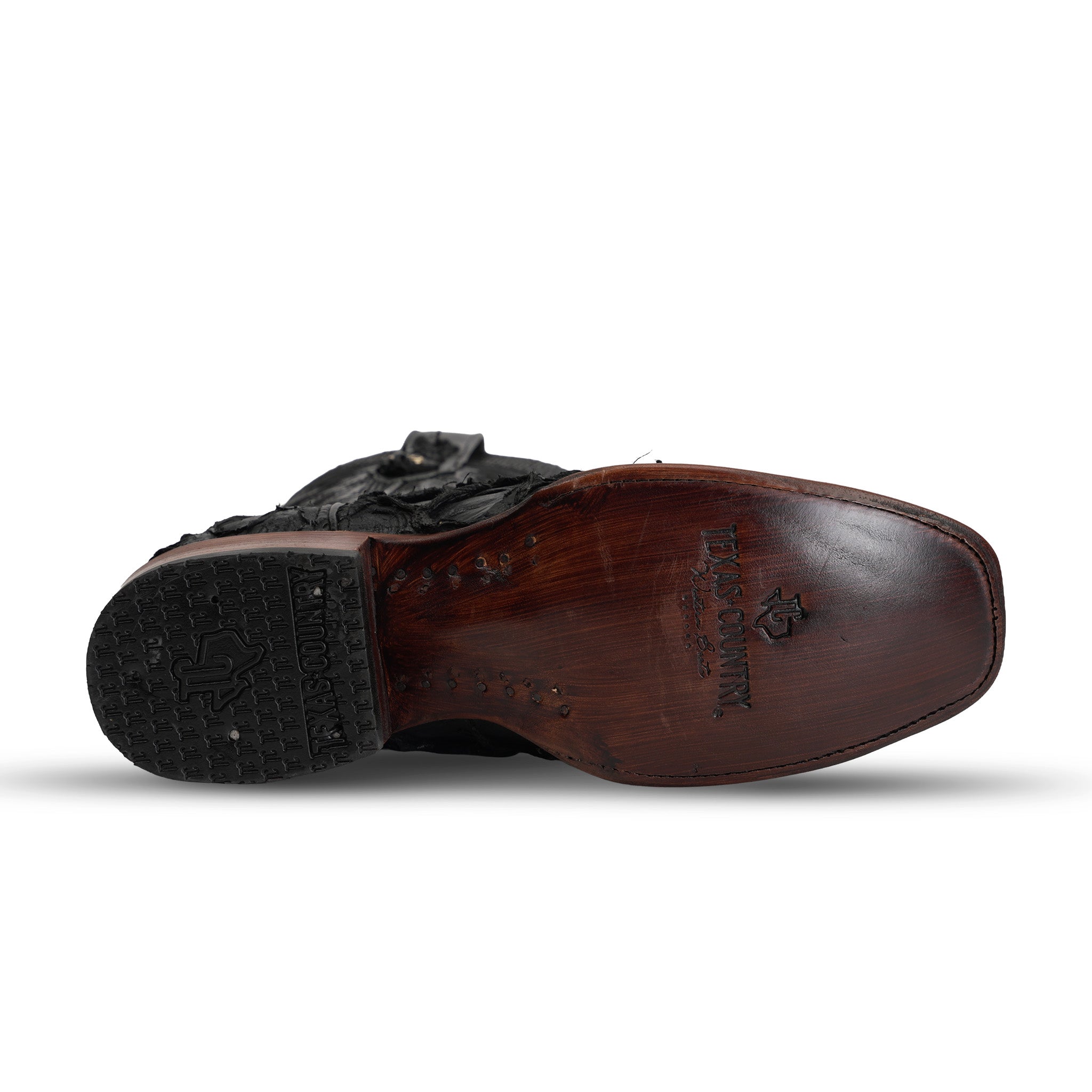 Botas Connor Pirarucu Fish - Negro Mate - Punta Cuadrada Estrecha (PZ130)