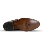 Botas Rhodes de Piel de Caimán de Dorso - Tabaco - Punta Redonda (LM220)