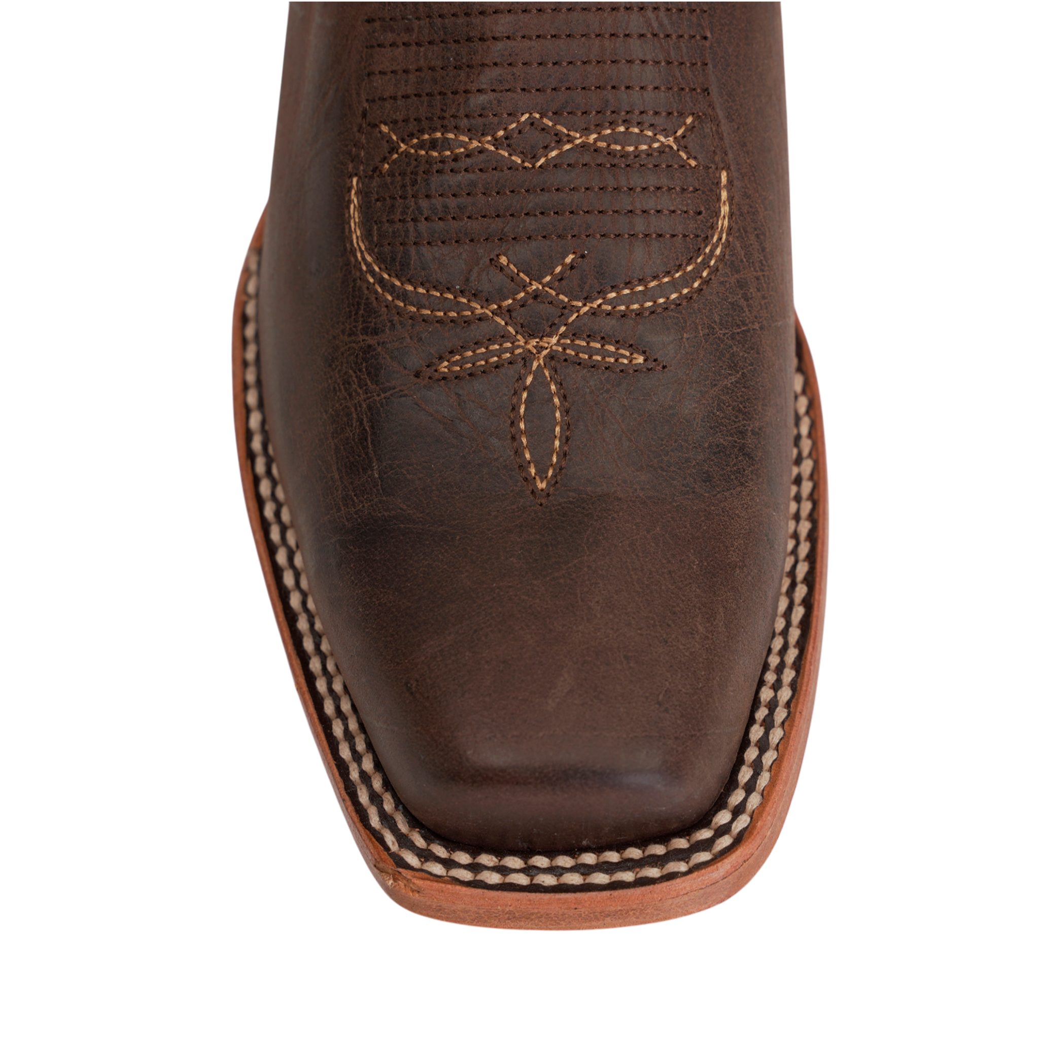 Botas vaqueras Fresno Chocolate - Punta cuadrada estrecha (E906)