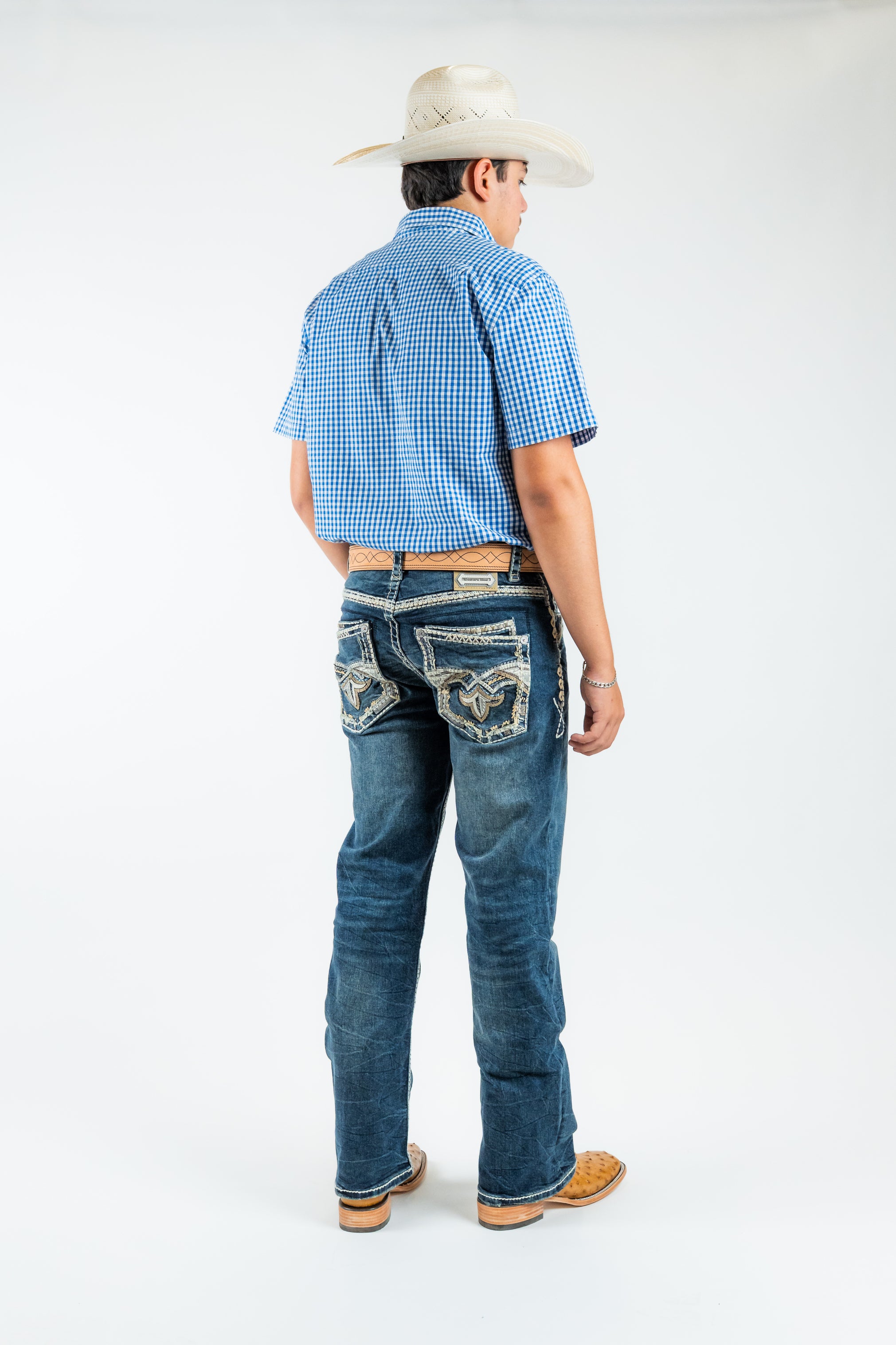 Western Blue - Men's Straight Leg Denim Jeans (WJ2379)