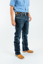 Western Blue - Men's Classic Modern Boot Cut Jeans (W487)