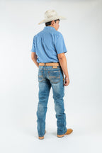 Western Blue - Men's Western Blue Classic Modern Boot Denim Jeans (W-463)