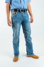 Western Blue - Men's Straight Leg Denim Jeans (WJ2382)