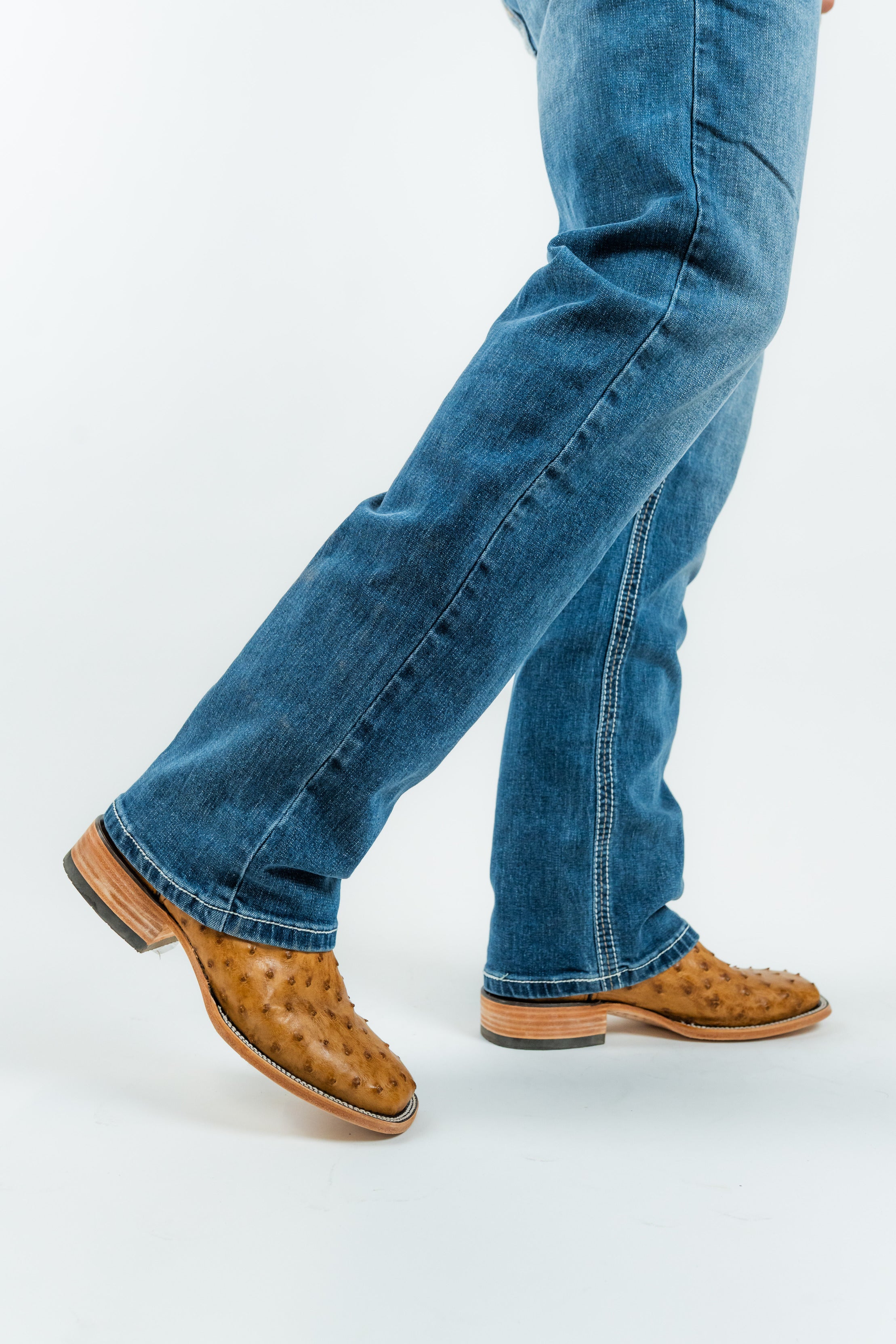 Western Blue - Men's Classic Modern Boot Cut Jeans (W488)