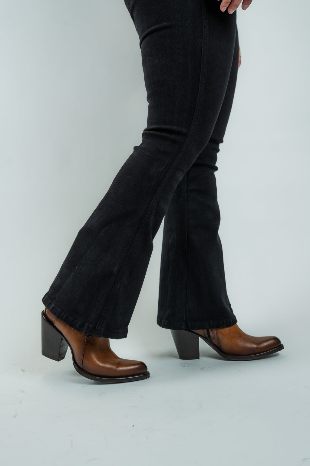 Western Blue - Women's High-Rise Flare Dark Denim Jeans (W2372-PB)