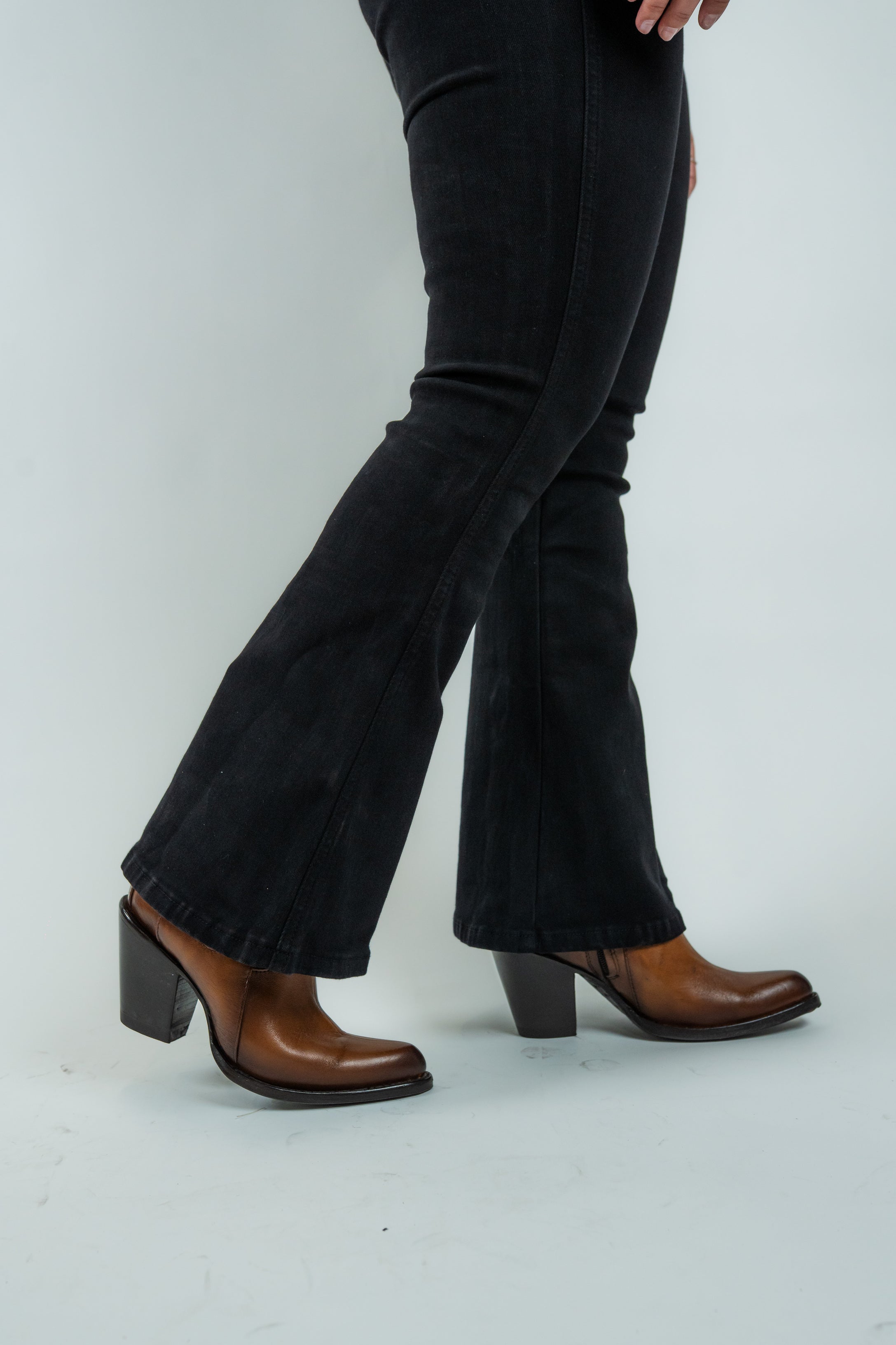 Western Blue - Women's High-Rise Flare Dark Denim Jeans (W2372-PB)