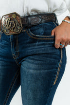 Western Blue - Women's Boot Cut Denim Jeans (W246-PB33)