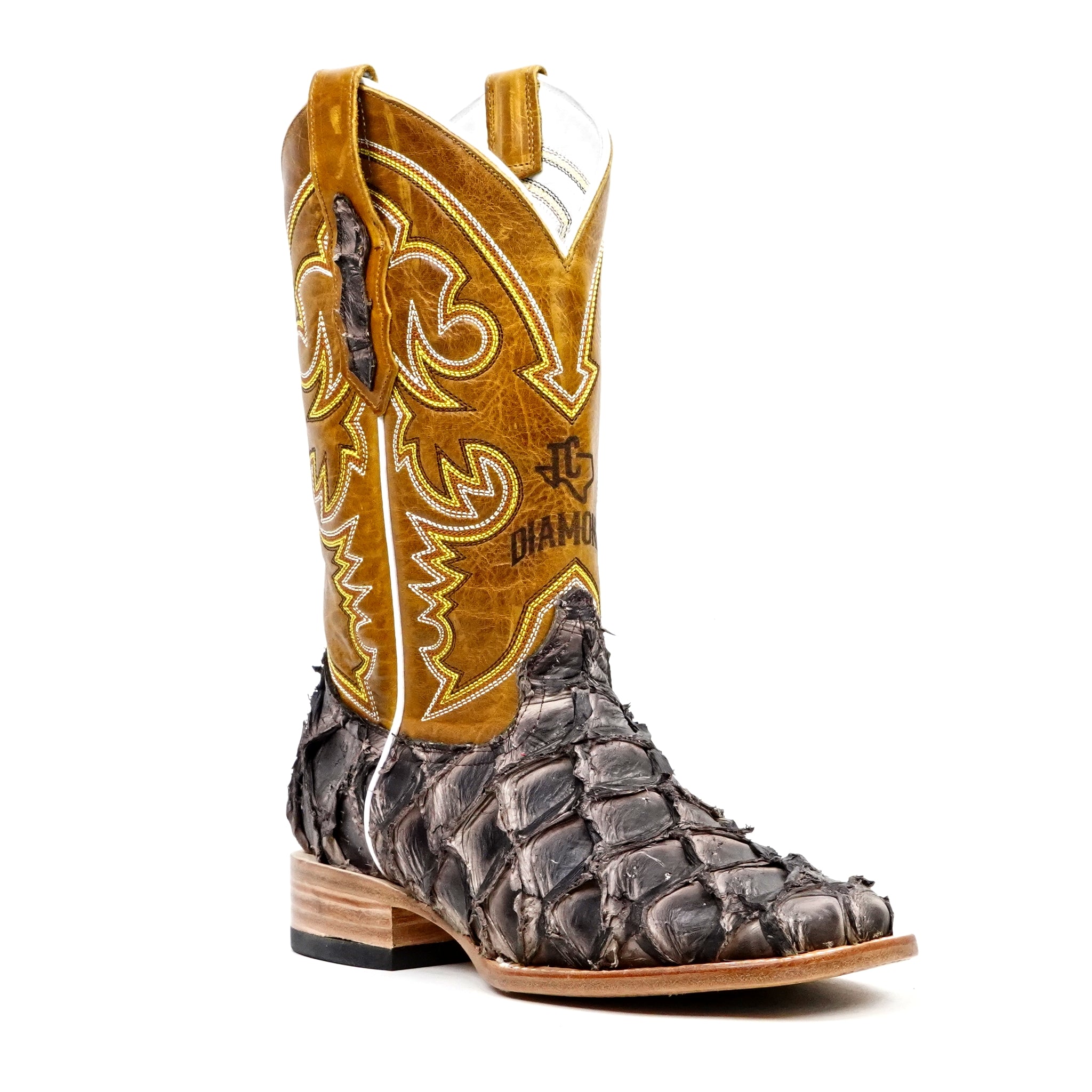 Butch Pirarucu Fish Boots - Matte Brown - Square Toe - Gomez Western Wear
