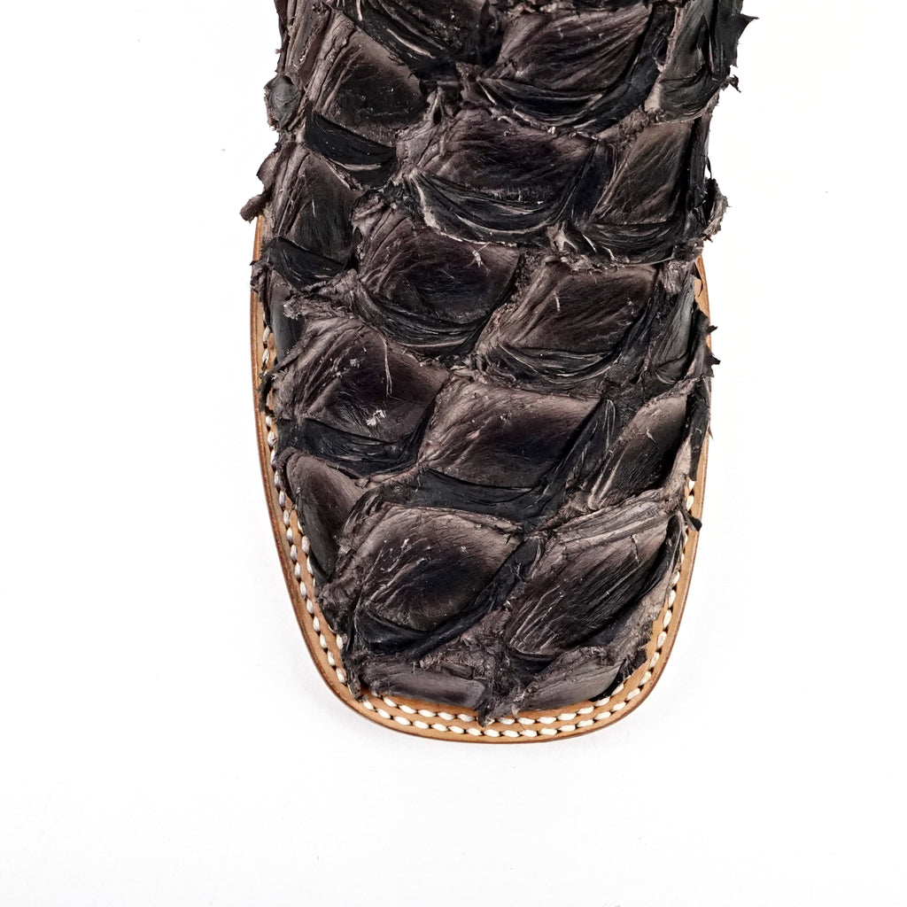 Butch Pirarucu Fish Boots - Matte Brown - Square Toe - Gomez Western Wear