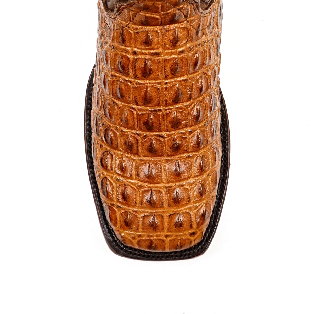 Alligator Hornback Brandy Boots - Embossed Leather - Square Toe (E930) - Gomez Western Wear