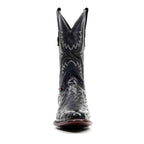 Austin Ostrich Boots - Black - Round Toe (AV230) - Gomez Western Wear