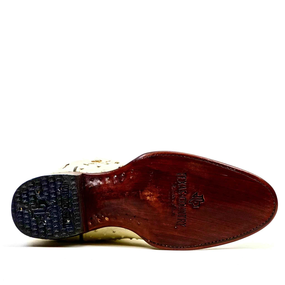 Austin Ostrich Boots - Bone - Round Toe (AV230) - Gomez Western Wear