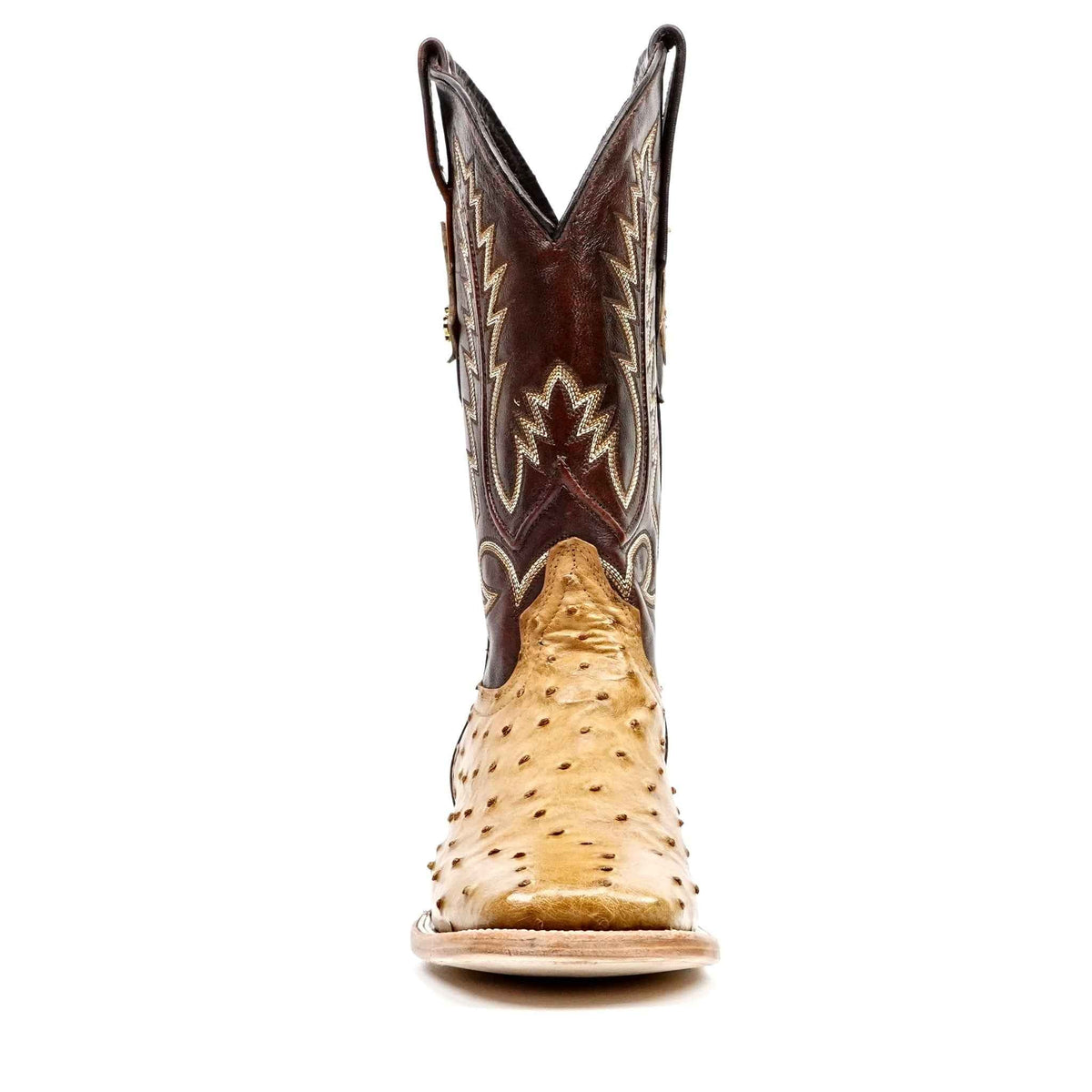 Austin Ostrich Boots - Fawn - Square Toe (AV20) - Gomez Western Wear