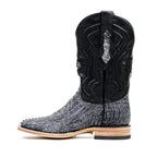 Austin Ostrich Leg Boots - Denim Blue - Square Toe (PA501) - Gomez Western Wear