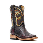 Avestruz Blackcherry / Old English Gris Oxford - Gomez Western Wear
