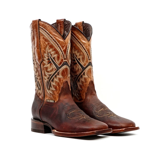 Azkar Moka Cowboy Boots - Square Toe (E29) - Gomez Western Wear