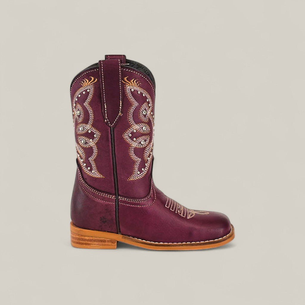 Blake Purple - Square Toe - Kids Boots - Gomez Western Wear
