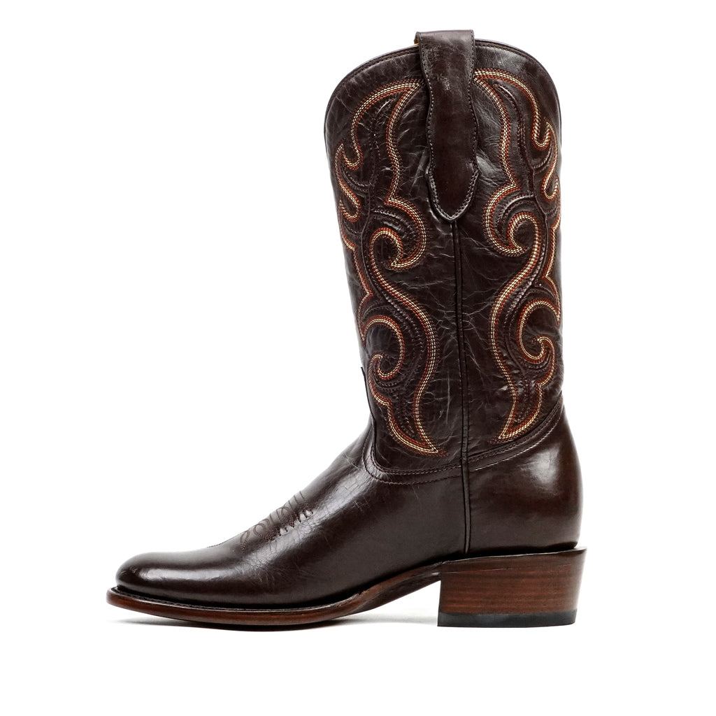 Boney Cowboy Boots - Clayton Chocolate - Roper Toe - Gomez Western Wear