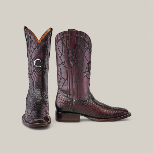 CU746 Lisboa Cherry Python Embroidery & Laser & Woven