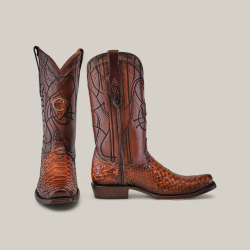 CU401 Over Brown Python Laser & Embroidery